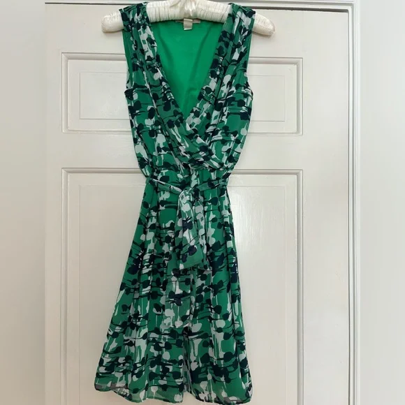 Banana Republic Dresses Banana Republic 0p Green Floral Faux